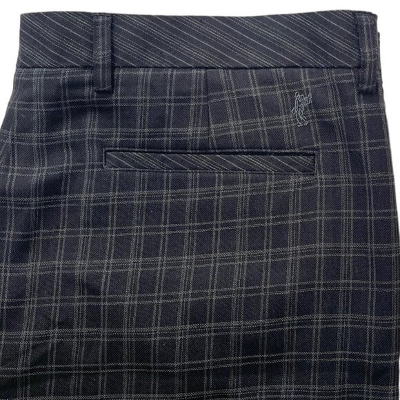 ASHWORTH Men's Checkered Dress Activewear‎ Golf Shorts 40W Black Grey Flat Front - Picture 5 of 13